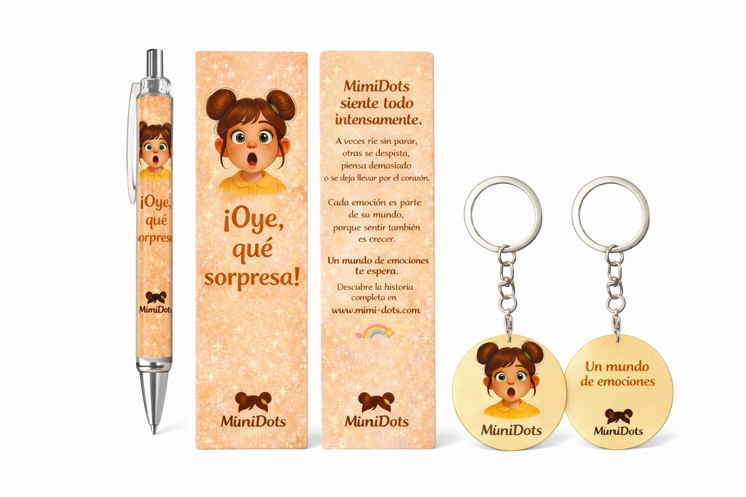 pack regalo mimidots bolígrafo + marcapáginas + llavero pack regalo mimidots bolígrafo + marcapáginas + llavero