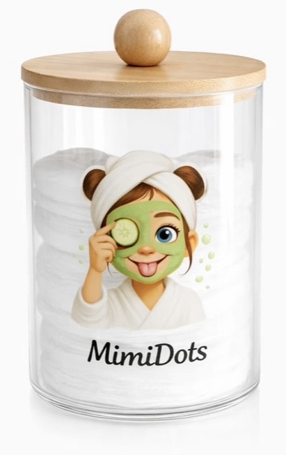pack 2 botes mimidots baño – algodón y bastoncillos pack 2 botes mimidots baño – algodón y bastoncillos