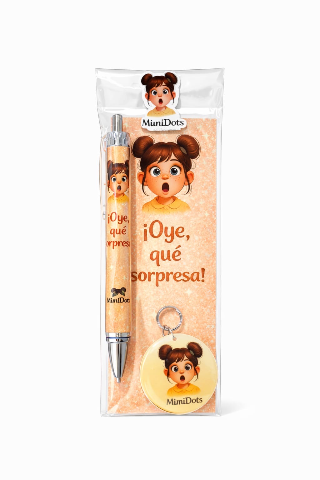 pack regalo mimidots bolígrafo + marcapáginas + llavero pack regalo mimidots bolígrafo + marcapáginas + llavero